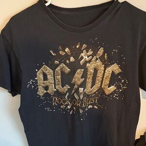 AC/DC ROCK OR BUST 2015 TOUR Tee in Black and Gold